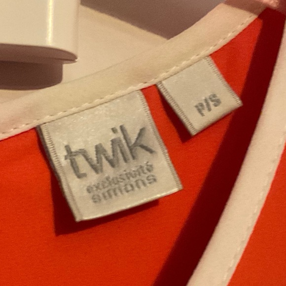 Orange and white simons dress - Picture 4 of 4